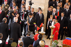  رییس جمهور در مراسم وداع و بزرگداشت هوگوچاوز